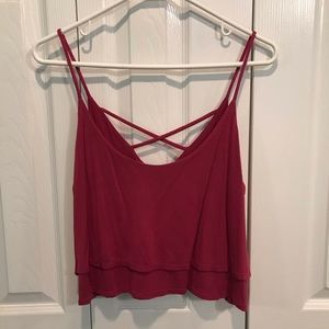 Maroon crop top